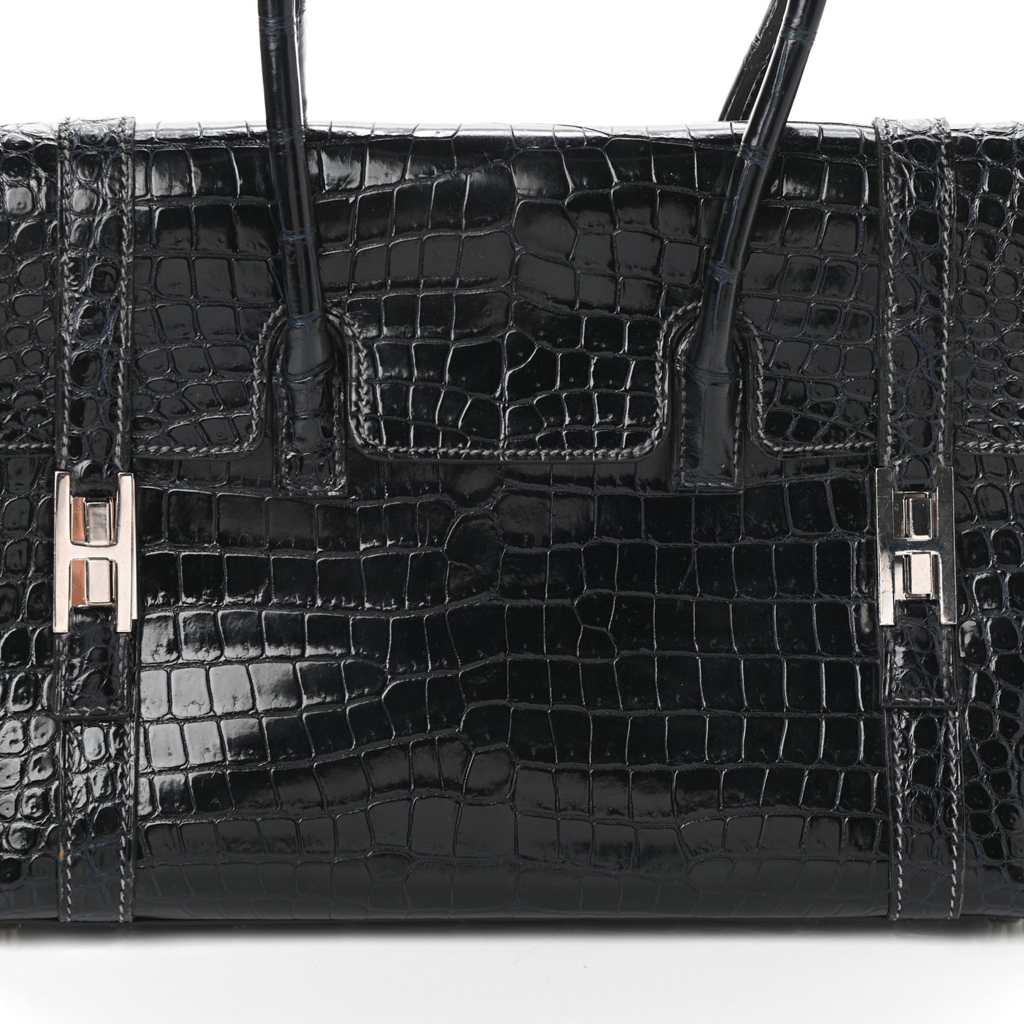 Shiny Porosus Crocodile Drag 26 Bleu Marine