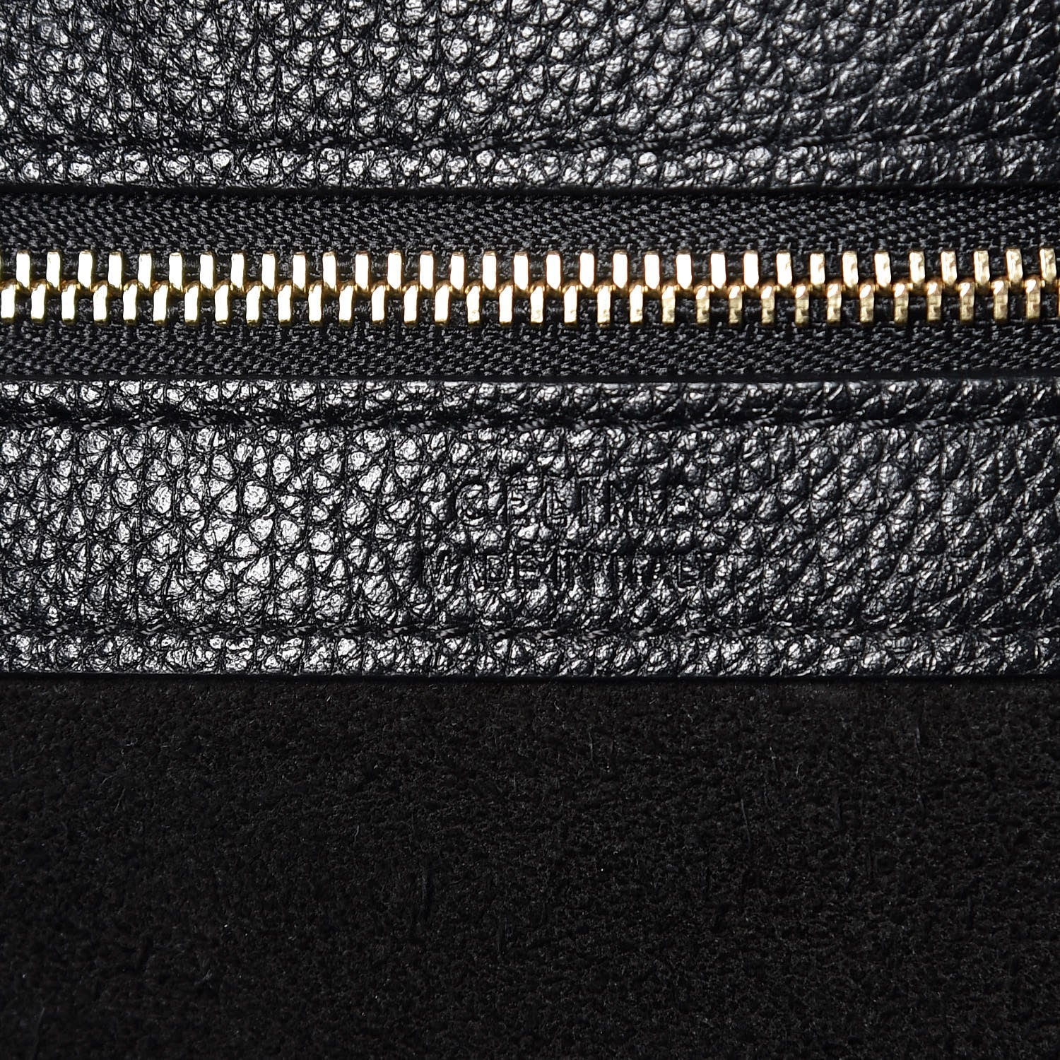 Celine Soft Grained Calfskin Small Belt Cabas Phantom Black 7 of 9