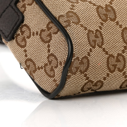 Gucci Monogram Dollar Calfskin Belt Bag Beige Ebony Testa di Moro Marrone Scuro 9 of 13