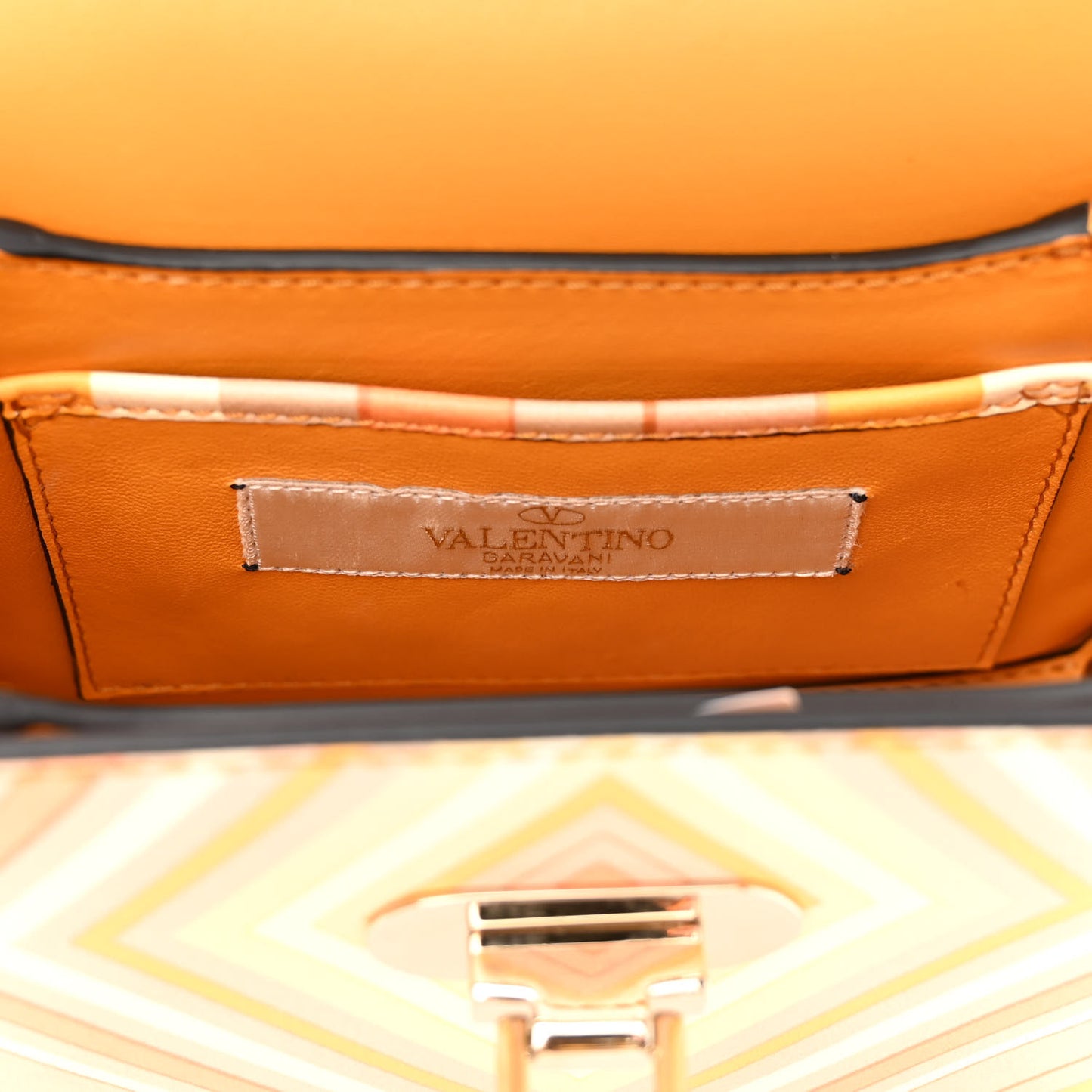 Vitello Native Couture 1975 Rockstud Crossbody Bag Mandarin Sorbet