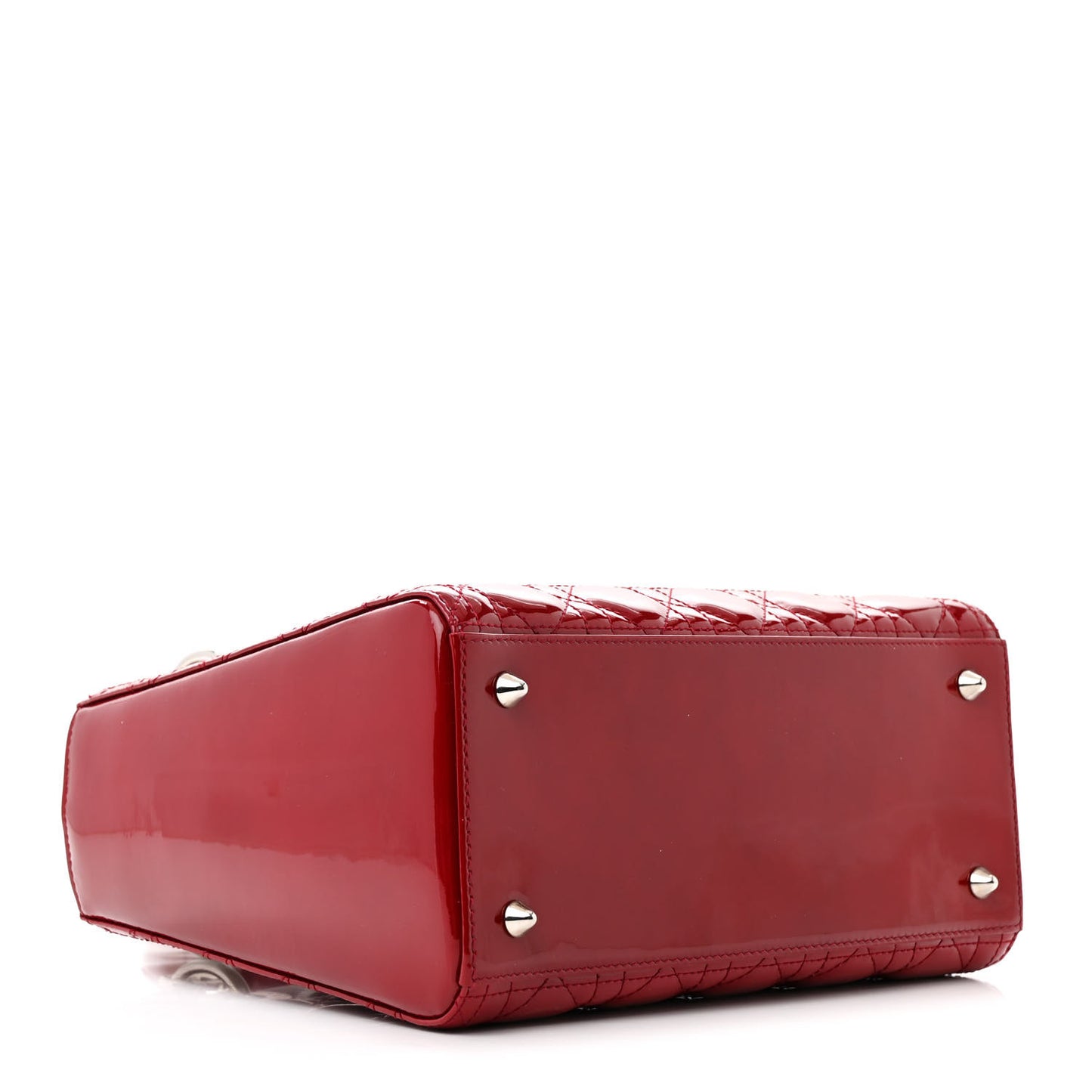 Patent Cannage Medium Lady Dior Red