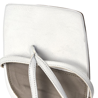 Bottega Veneta Lambskin Stretch Multi Strap 90mm Sandals 39 Optic White 7 of 12