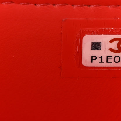 Chanel Caviar Quilted Mini Vanity Case With Chain Dark Pink 7 of 10