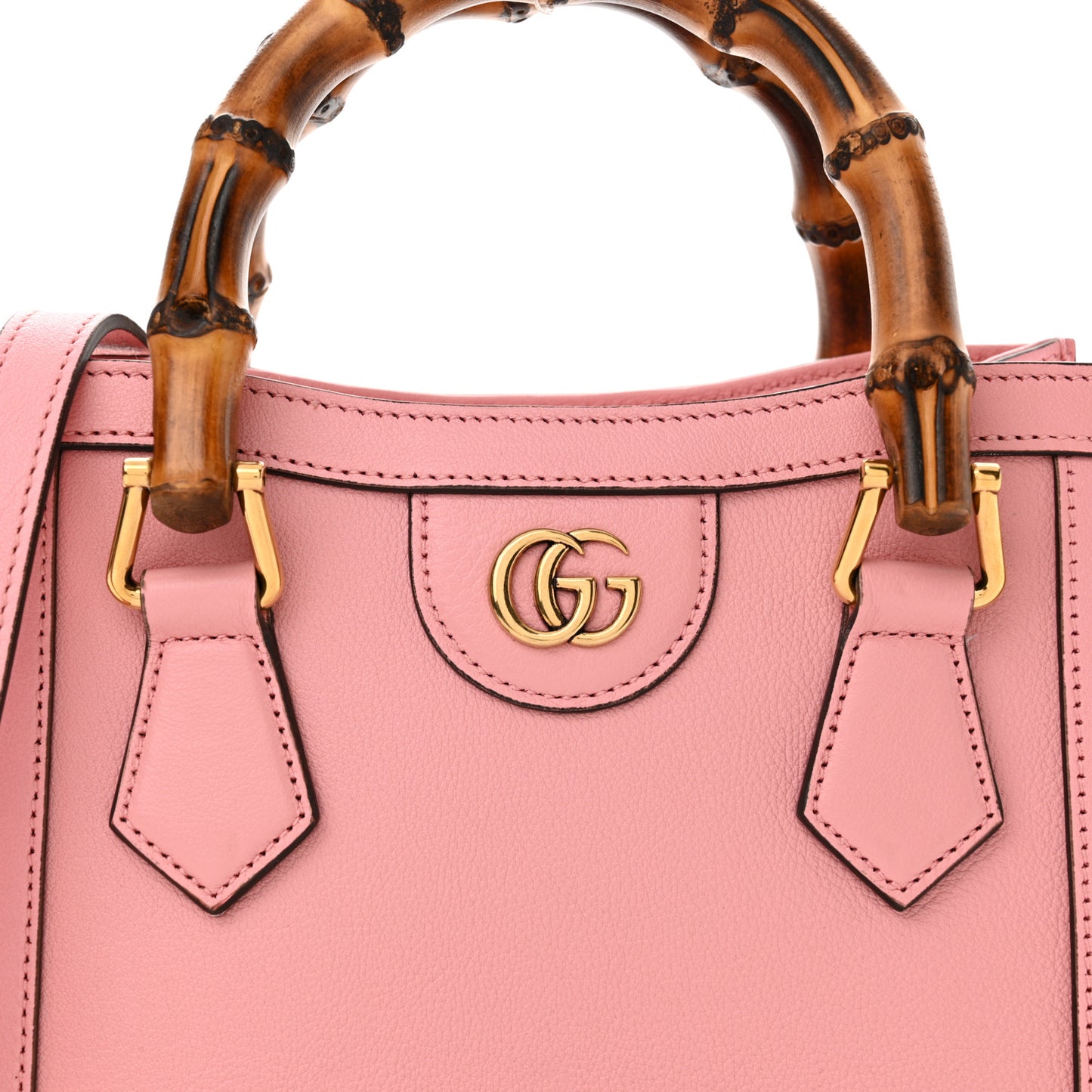 Wonka Grain Calfskin Mini Diana Tote Bag Wild Rose Fuxia Fluo