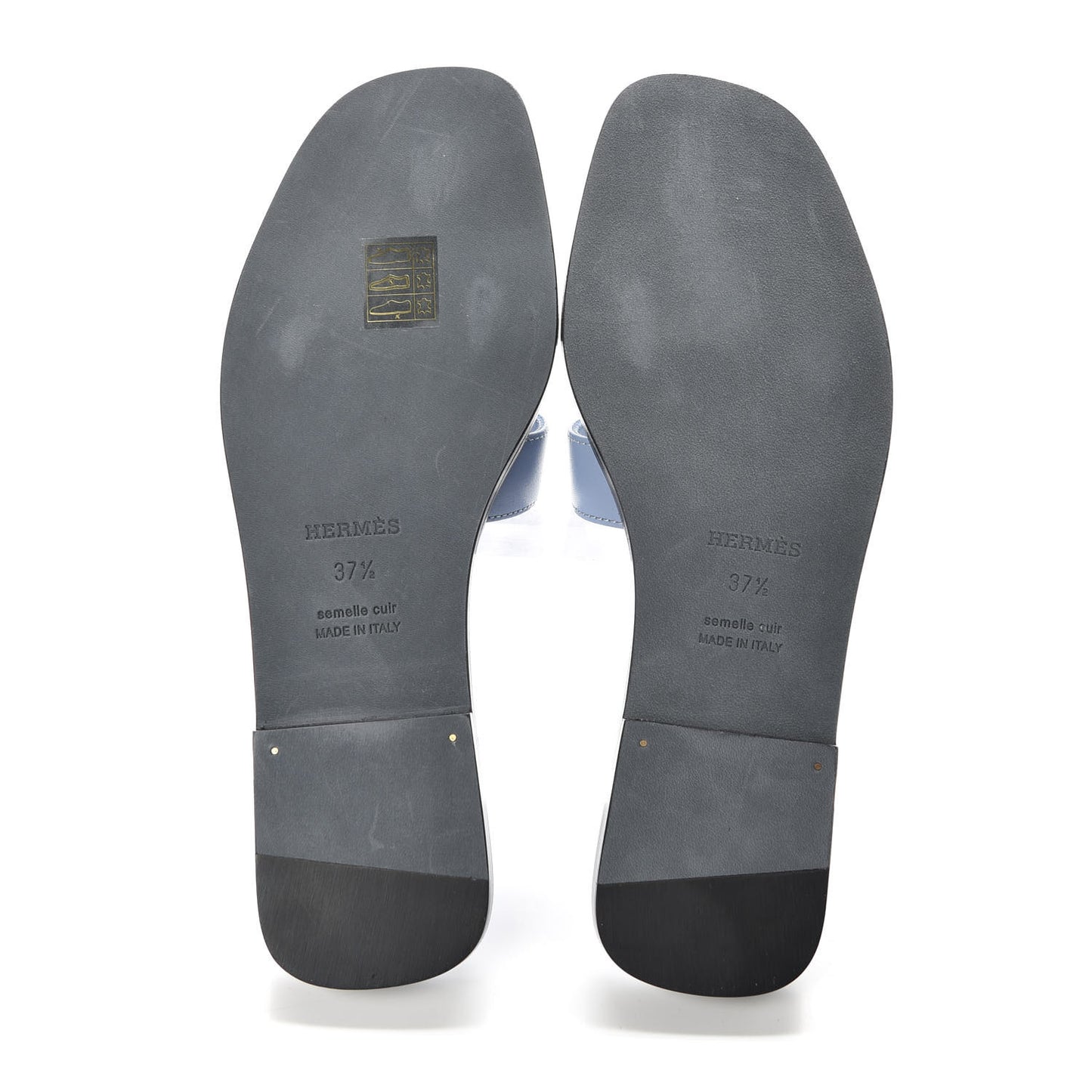 Calfskin Oran Sandals 37.5 Bleu Bleuet
