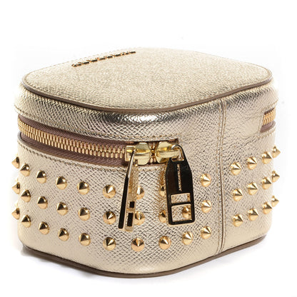 Burberry Patent London Studded Cosmetic Case Gold 3 of 9