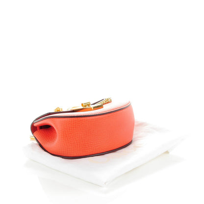 Chloe Grained Lambskin Mini Drew Shoulder Bag Plaid Red 4 of 6