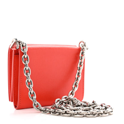 Off-White Saffiano Jitney Crossbody Wallet Red 3 of 10