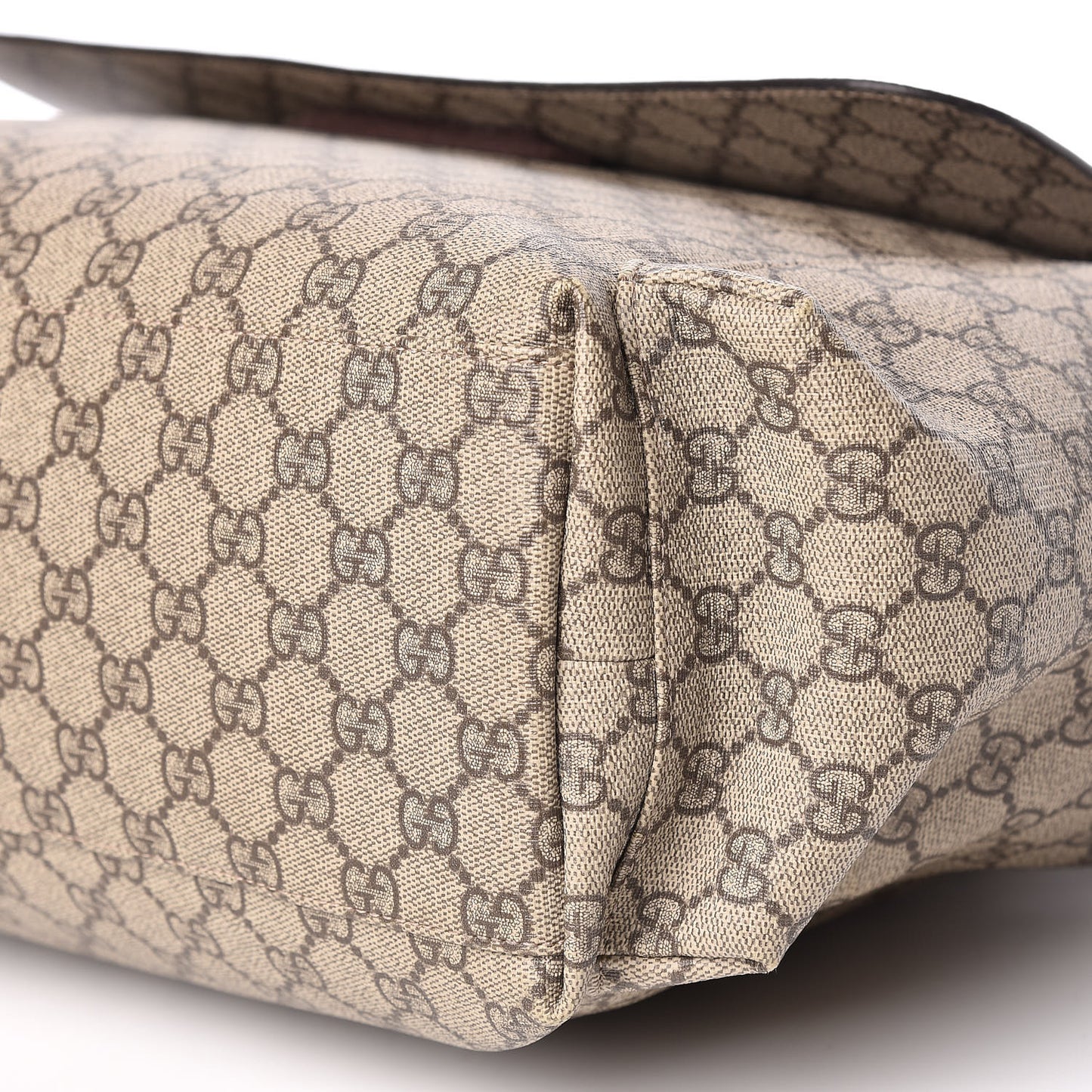 GG Plus Monogram Messenger Diaper Bag Dark Brown