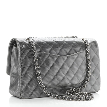 Chanel Calfskin Metallic Pixel Effect Medium Double Flap Silver 3 of 12