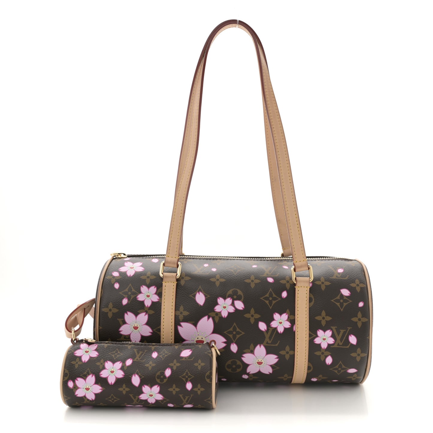 LV X TM Monogram Cherry Blossom Papillon Sakura Brown