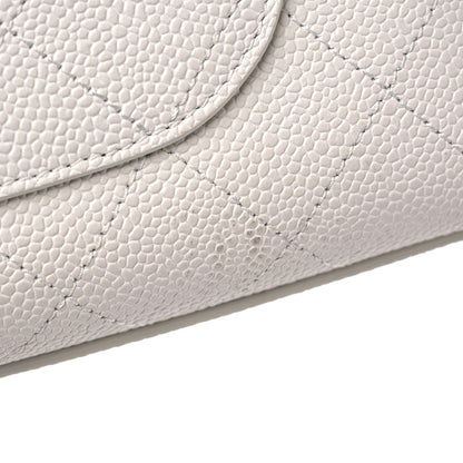 Chanel Caviar Diamond Stitched Small Top Handle Flap White 14 of 18