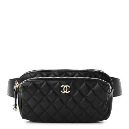 Chanel Calfskin Quilted Waist Bag Black 1 of 10