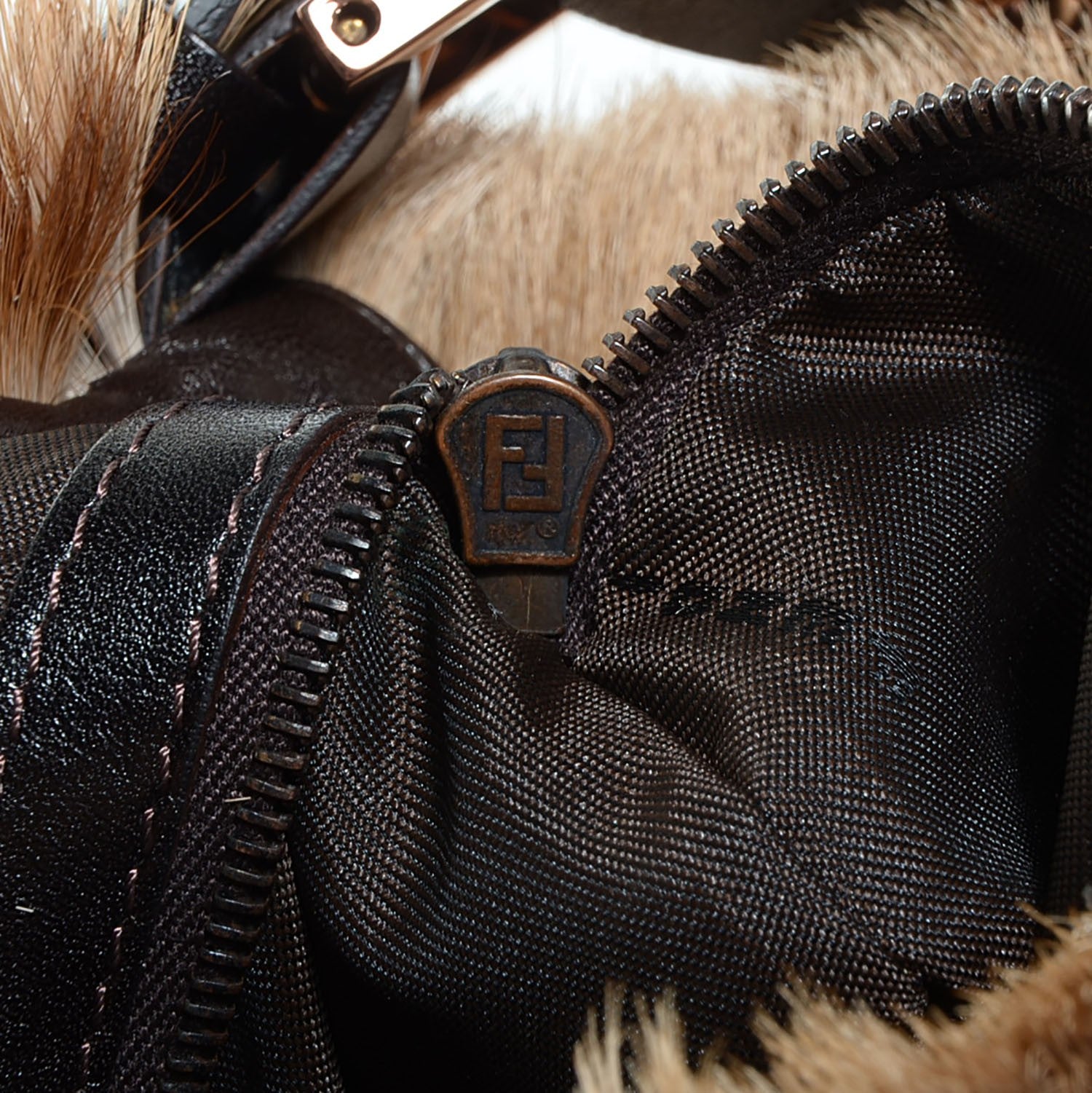 Fendi Gazelle Fur Crystal Baguette 8 of 10