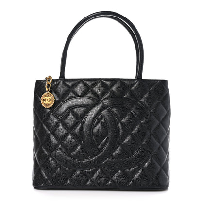 Chanel Caviar Quilted Medallion Tote Black 1 of 10