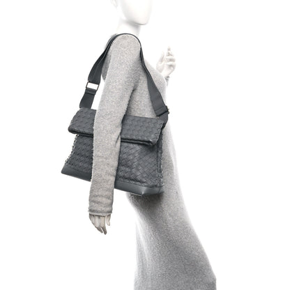Bottega Veneta Nappa Intrecciato Large Fold Crossbody Messenger Thunder 2 of 11