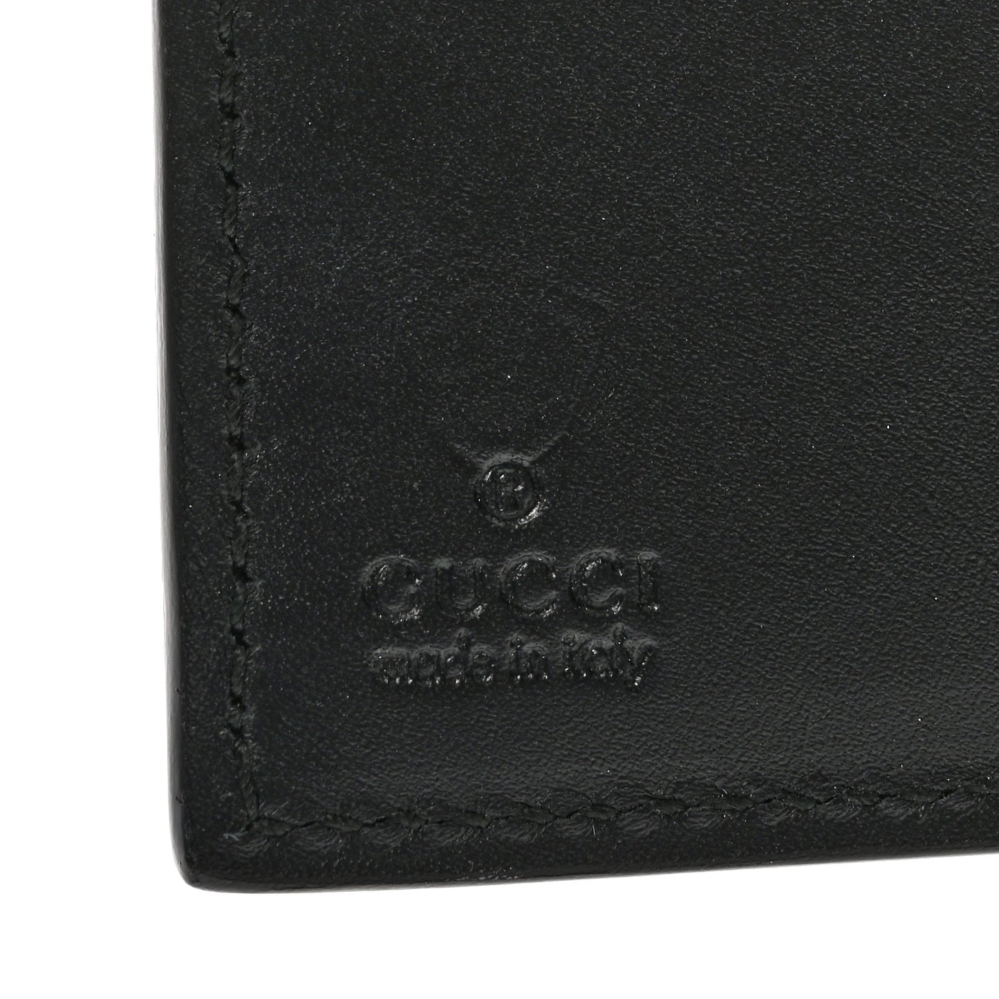 GG Supreme Monogram Pearl Studded French Wallet Black