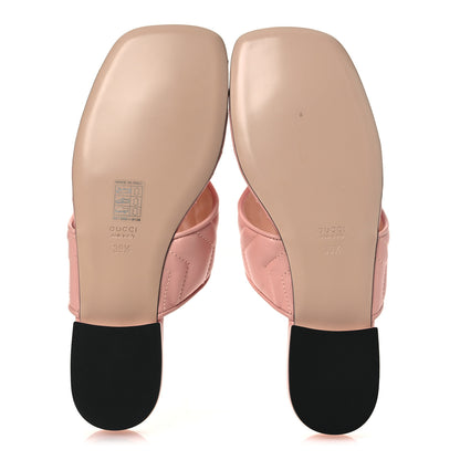 Gucci Nappa Charlotte Double G Marmont Thong Sandals 39.5 Perfect Pink 7 of 11