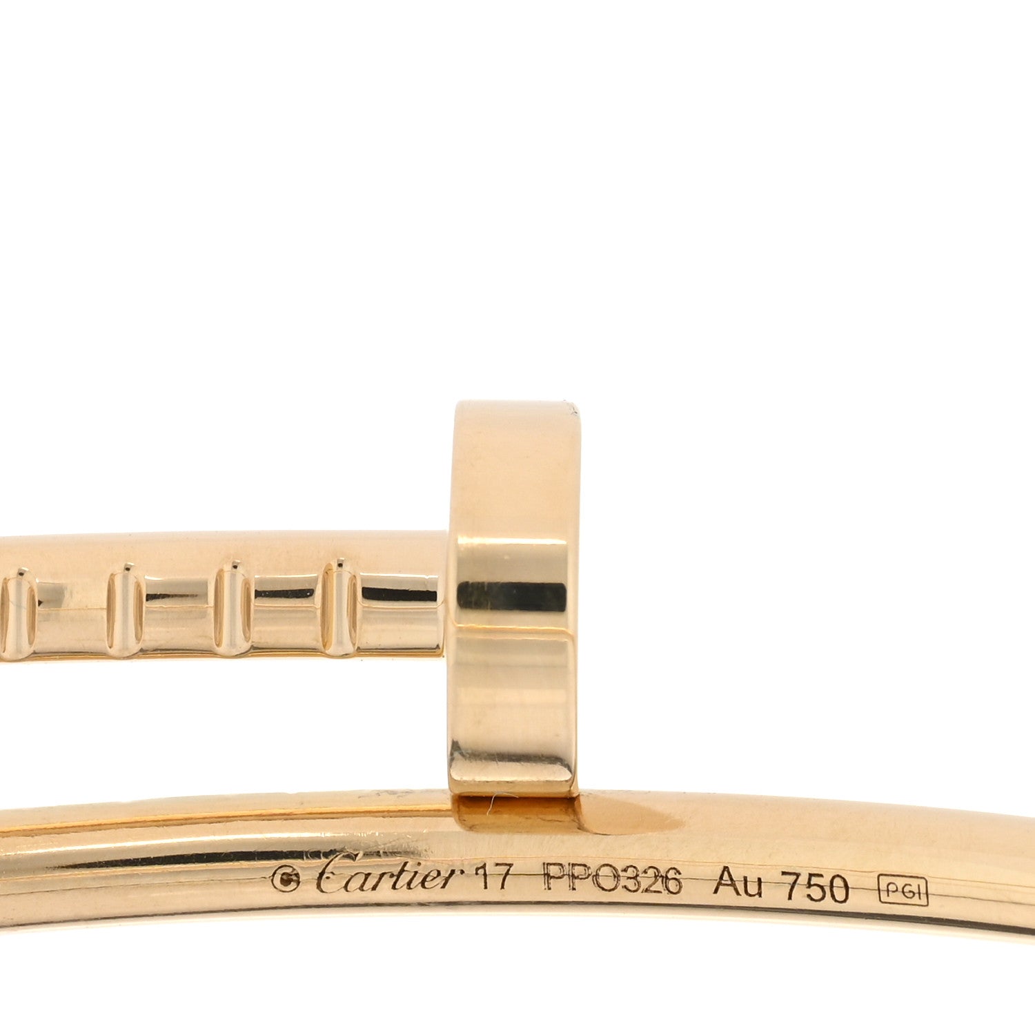 Cartier 18K Yellow Gold Small Juste Un Clou Bracelet 17 3 of 5