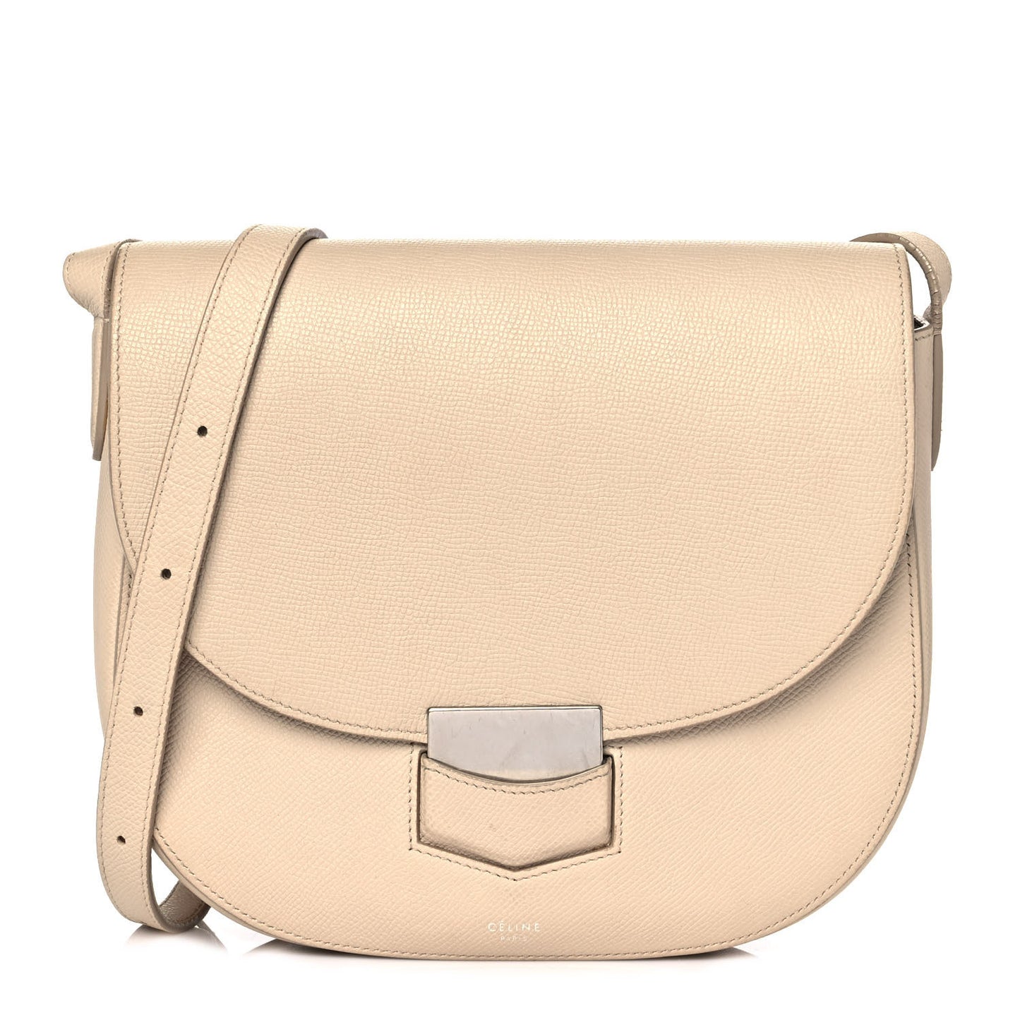 Grained Calfskin Small Trotteur Light Taupe