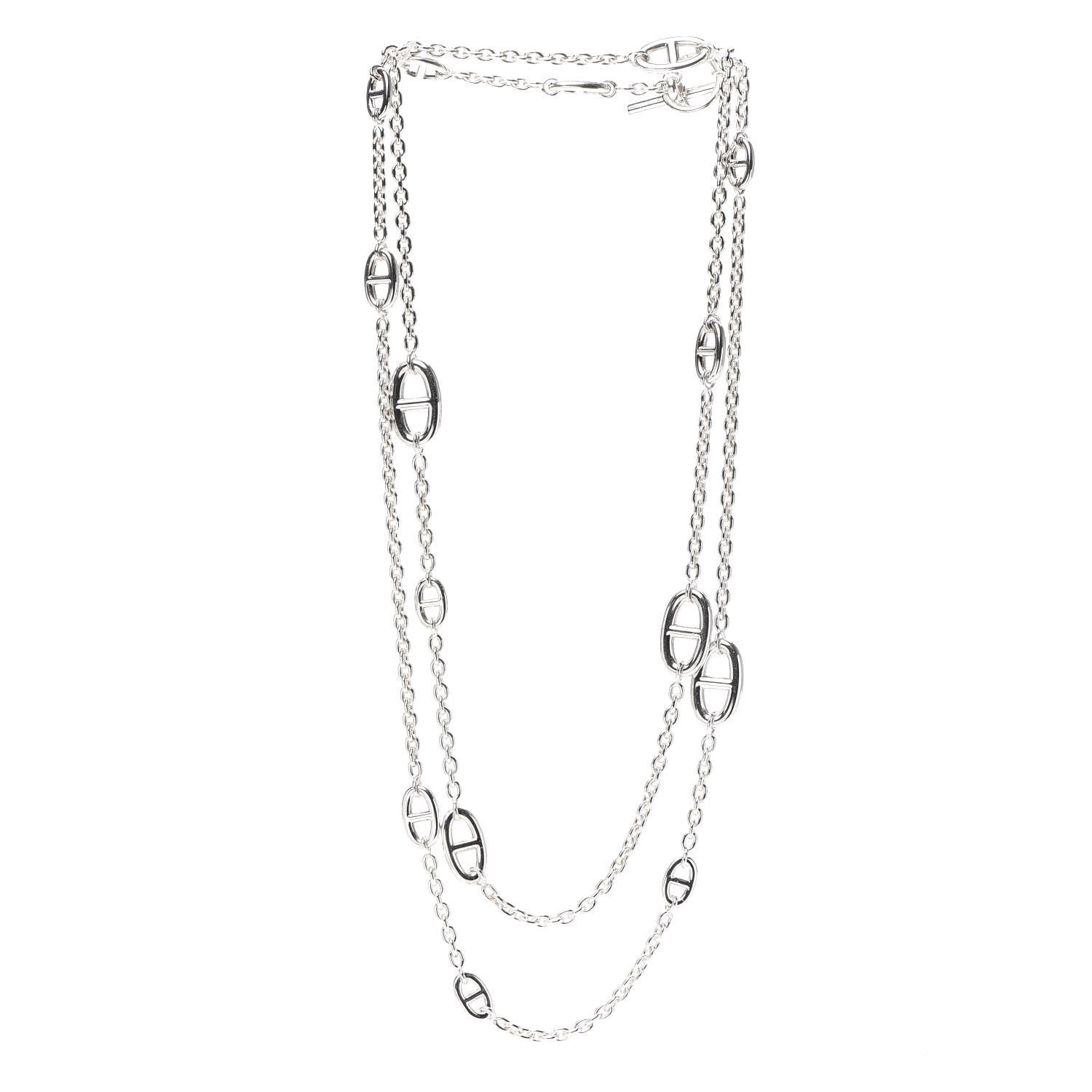 Hermes Sterling Silver Farandole Necklace 120 3 of 6