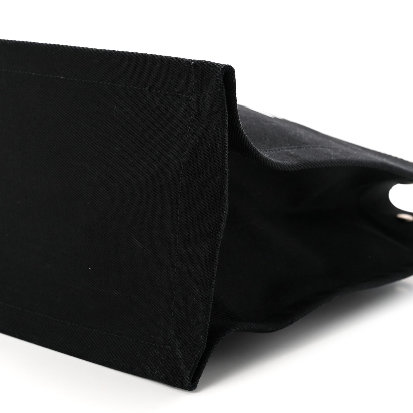 Linen Calfskin Rive Gauche Tote Black