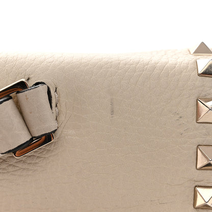 Valentino Garavani Grained Calfskin Rockstud Top Handle Flap Shoulder Bag Light Ivory 12 of 20