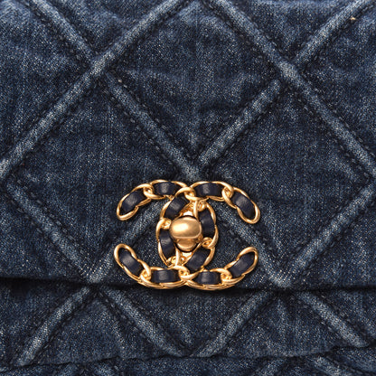 Chanel Denim Quilted 19 Belt Bag Blue 8 of 11