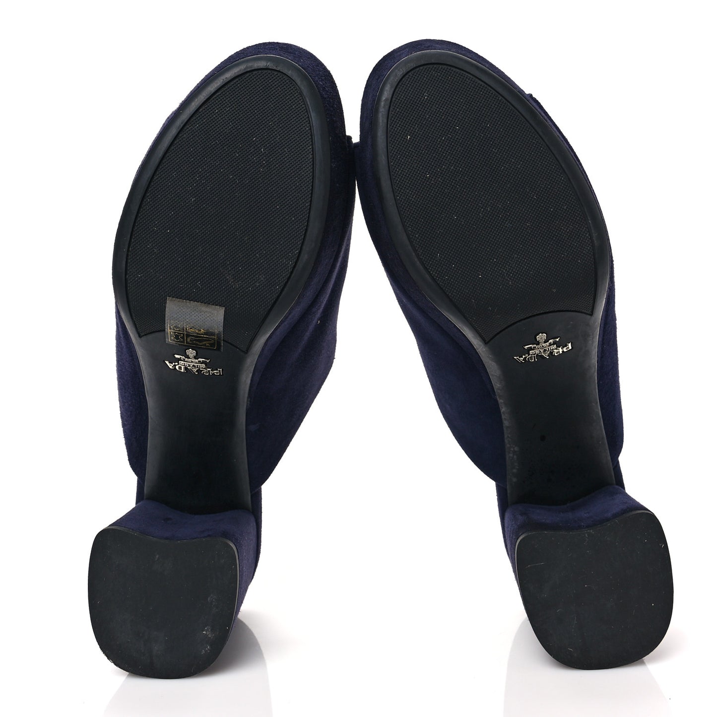 Camoscio Platform 65mm Slide Sandals 37.5 Blue