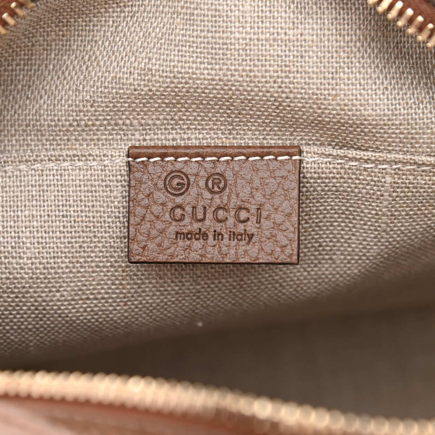 Monogram Mini Bree Messenger Bag Beige Tabacco
