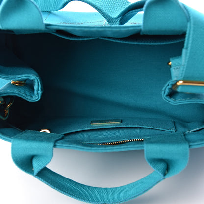 Prada Canapa Small Logo Tote Pavone 5 of 10