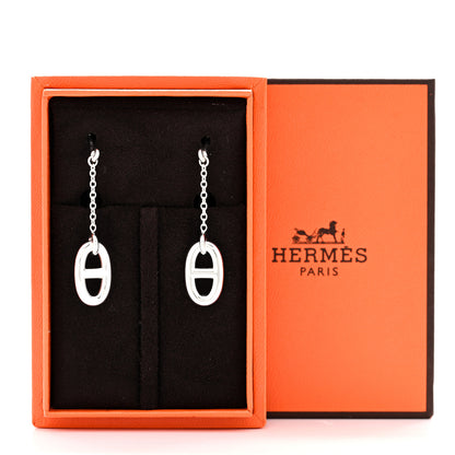 Hermes Sterling Silver Farandole Drop Earrings 5 of 5