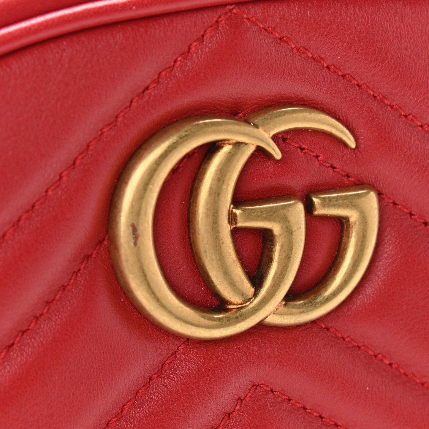 Calfskin Matelasse GG Marmont Belt Bag 85 34 Hibiscus Red