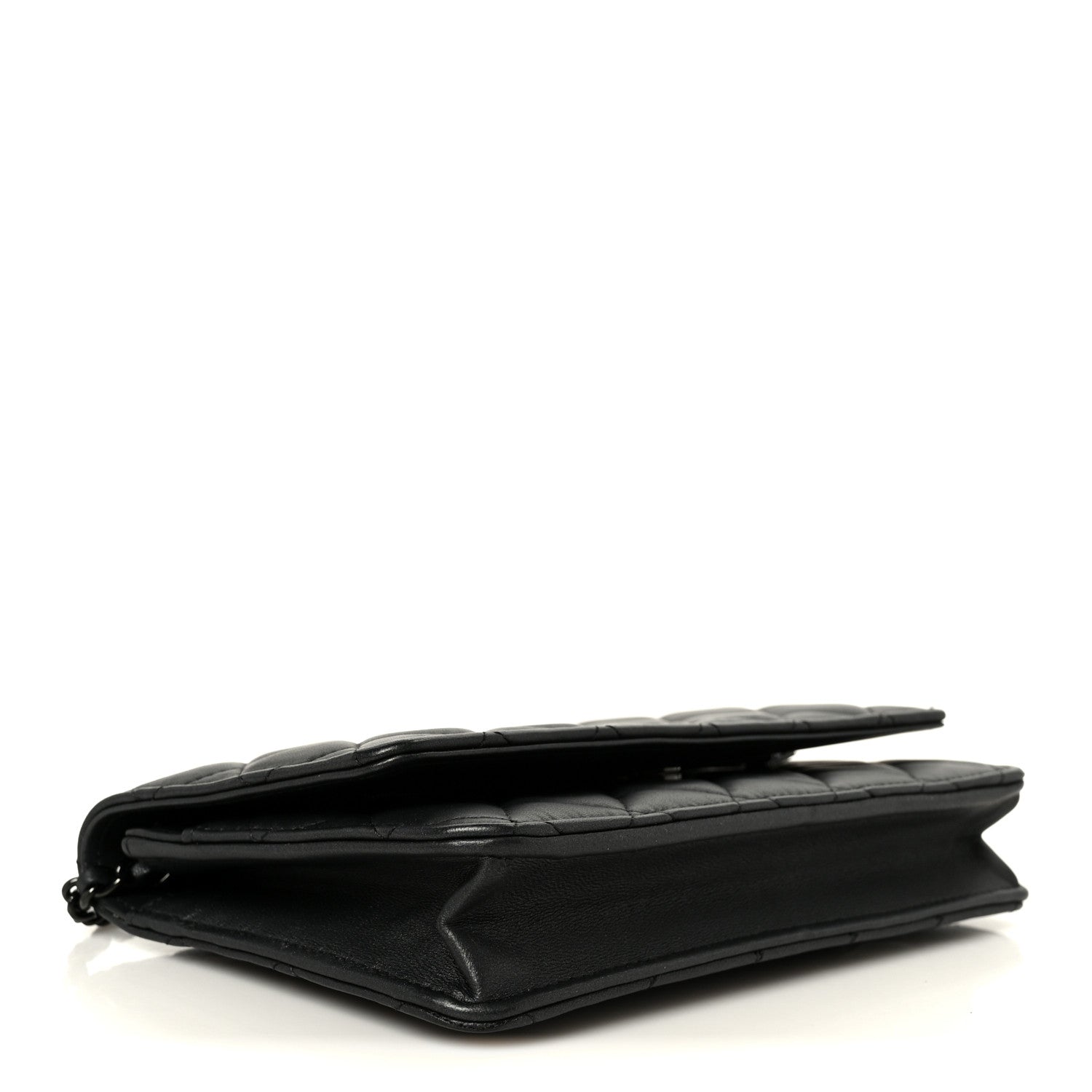 Chanel Lambskin Quilted Wallet On Chain WOC So Black 4 of 12