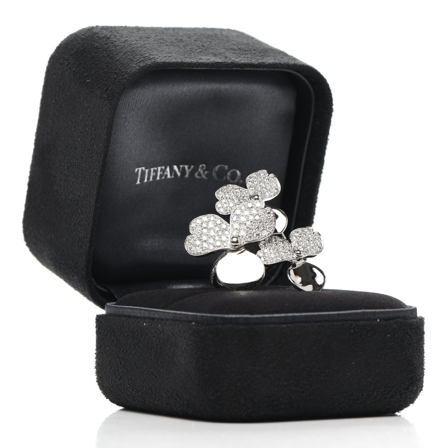 Tiffany Platinum Diamond Paper Flowers Cluster Ring 52 6 6 of 6