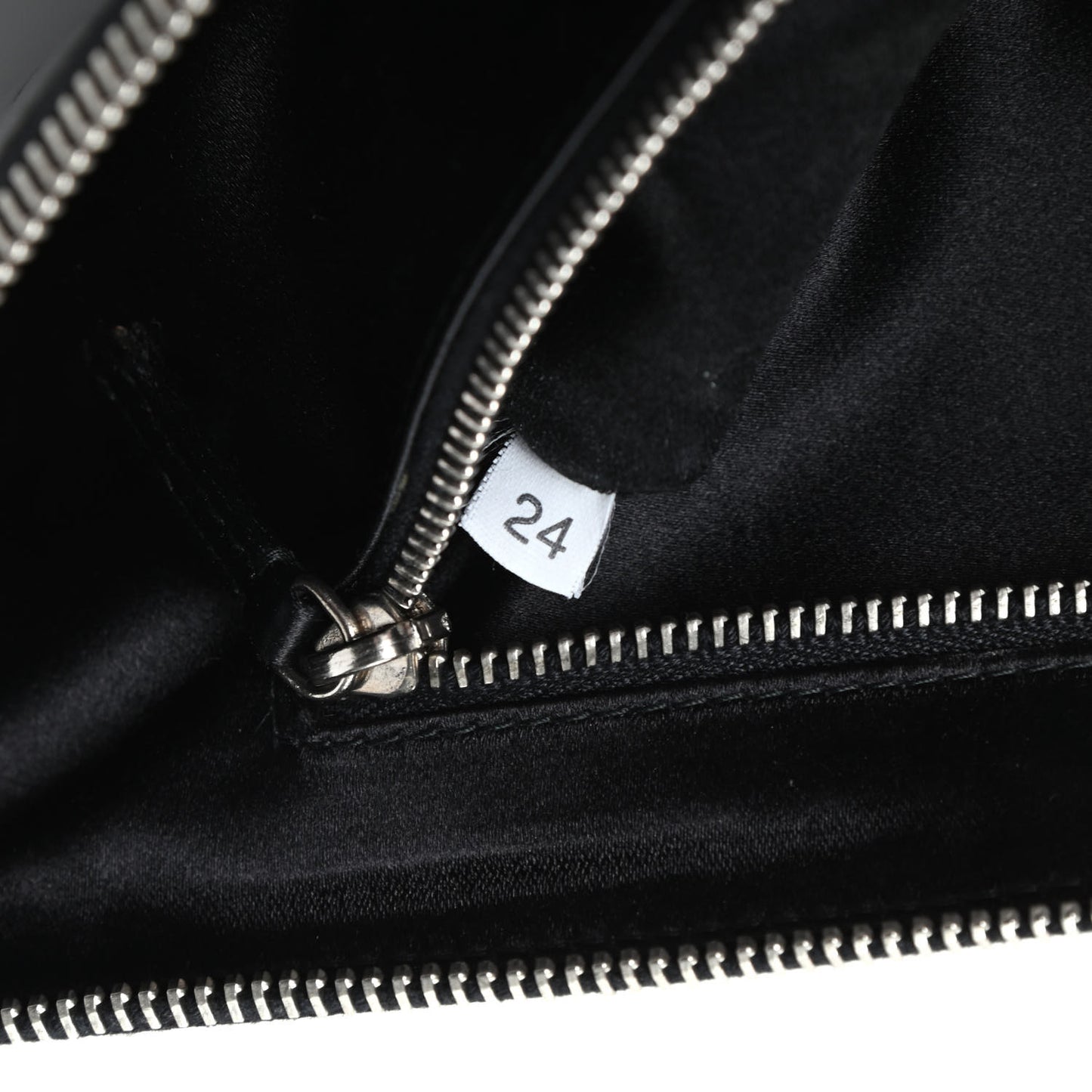 Calfskin Crocodile Embossed Long Clutch Black