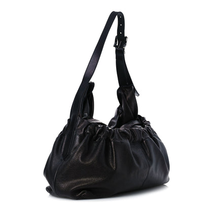 Burberry Calfskin Warrior Hobo Black 3 of 14