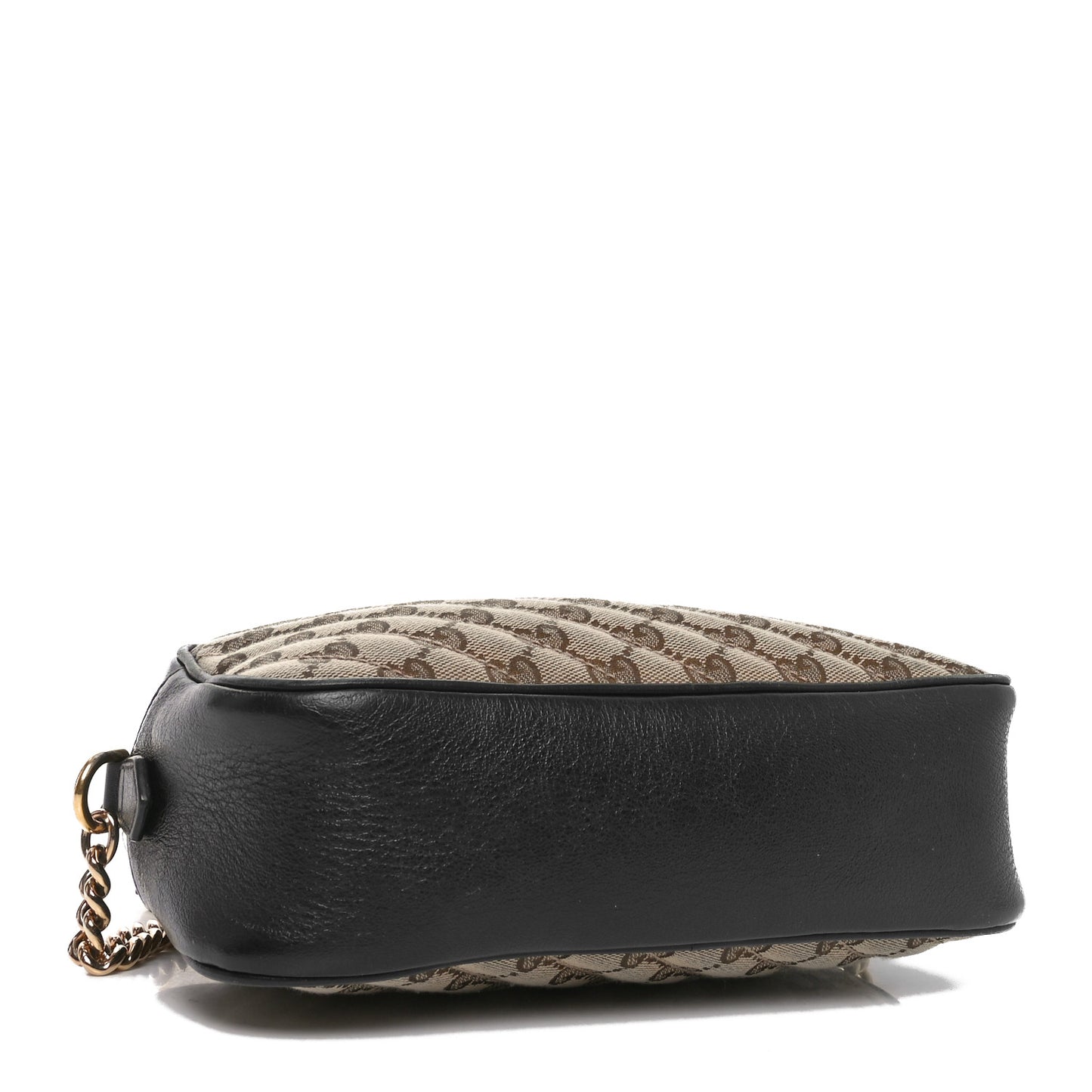 Monogram Matelasse Diagonal Small GG Marmont Chain Shoulder Bag Beige Black