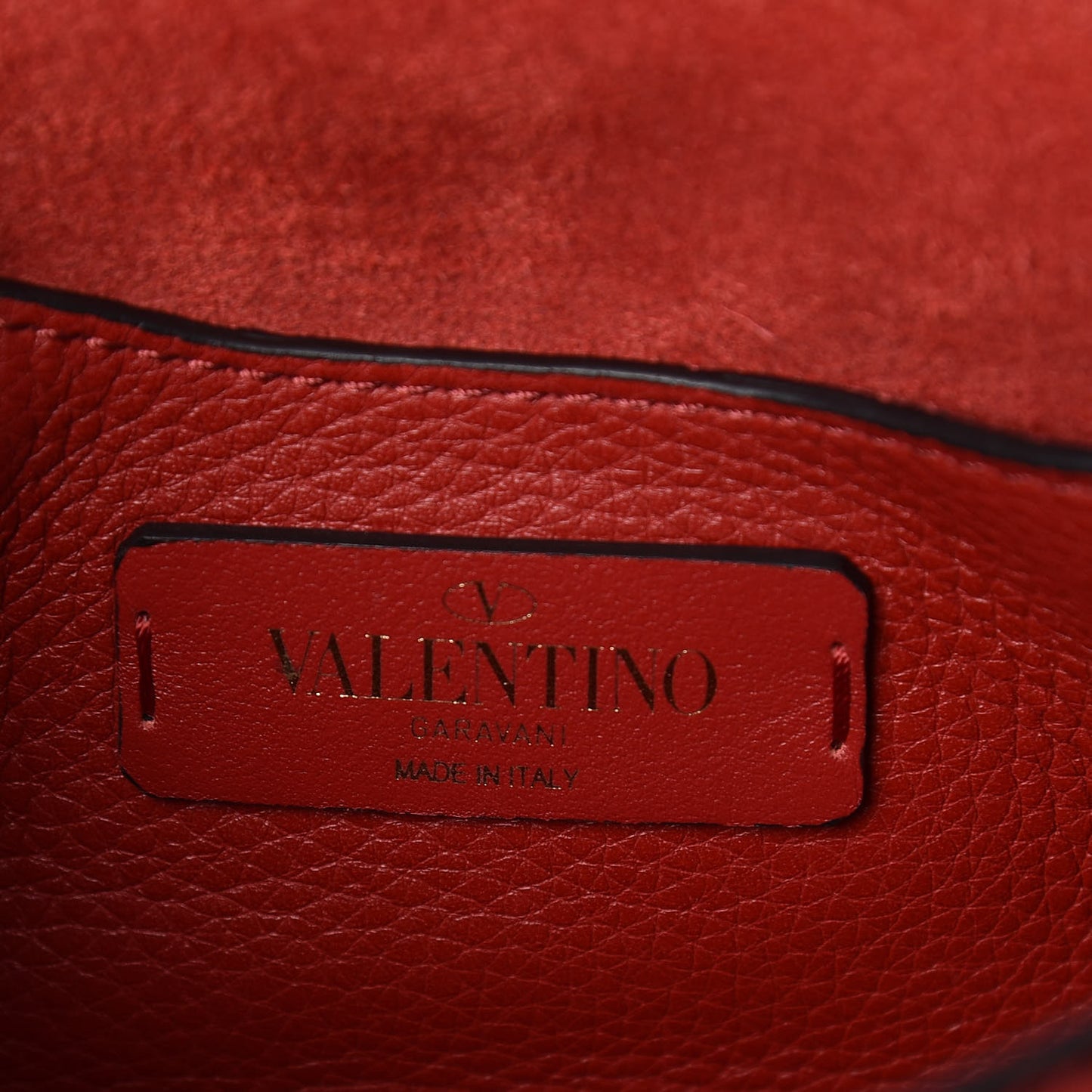 Pebbled Calfskin Mini Rockstud Crossbody Bag Rosso Valentino