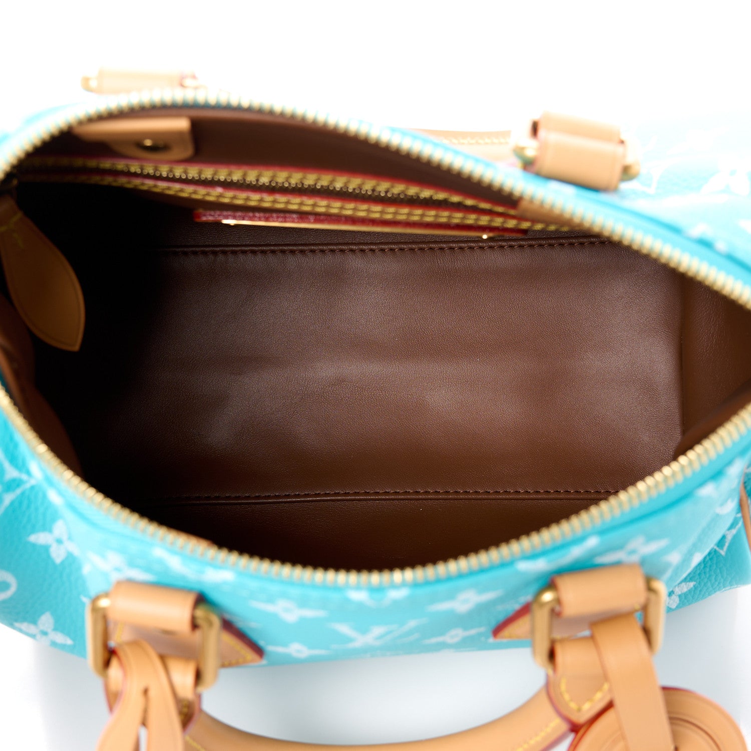 Louis Vuitton Calfskin Monogram Speedy P9 Bandouliere 25 Turquoise 6 of 17