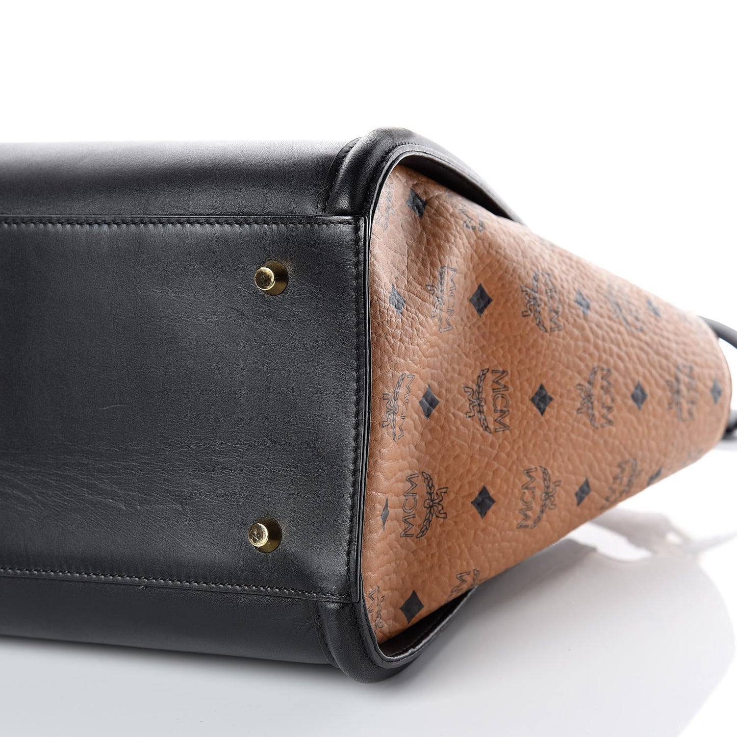 Calfskin Visetos Medium Kathy Tote Black