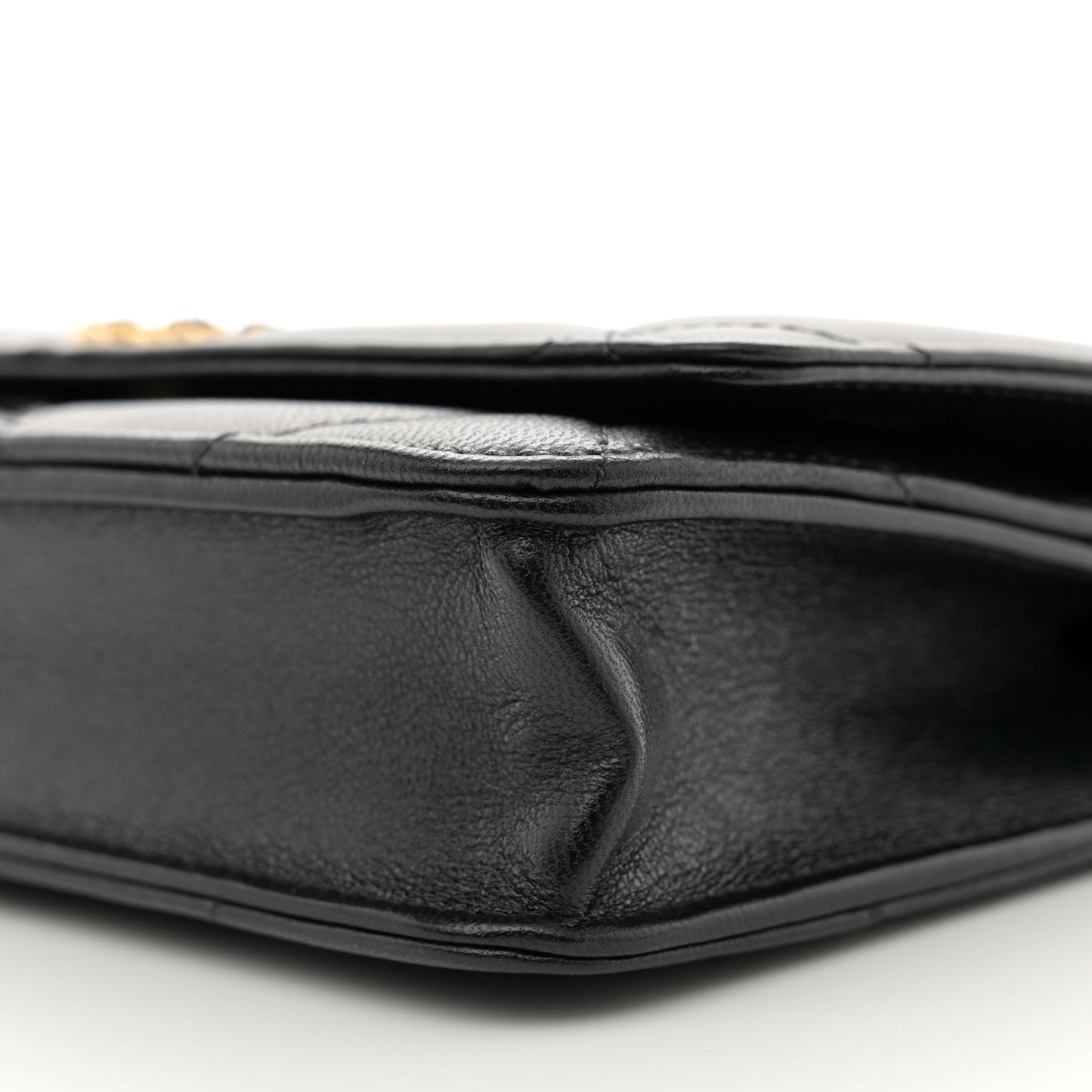 Lambskin Quilted Chanel 19 Wallet On Chain WOC Black