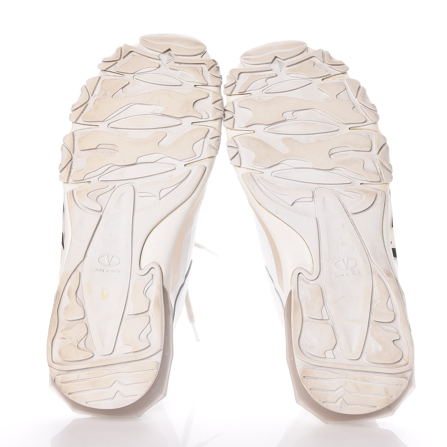 Calfskin VLTN Mens Bounce Sneakers 42 White