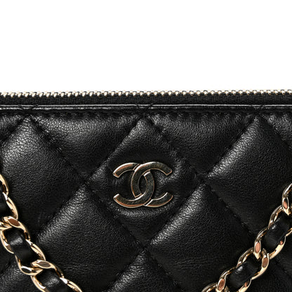 Chanel Lambskin Quilted Small Clutch With Chain Black 9 of 11