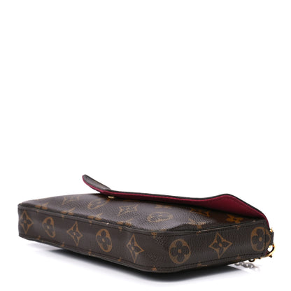 Louis Vuitton Monogram Pochette Felicie Chain Wallet Fuchsia 9 of 12
