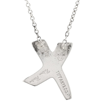 Tiffany Sterling Silver Paloma Picasso Graffiti X Pendant Necklace 4 of 5