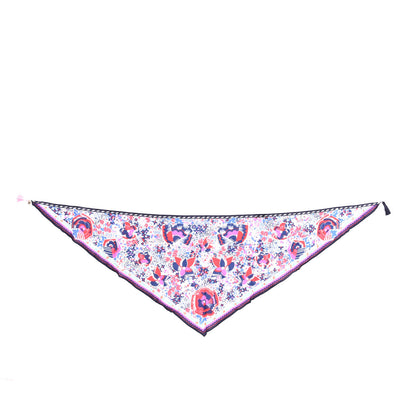 Louis Vuitton Cotton Daisy Triangle Scarf Blue Lagoon 2 of 7