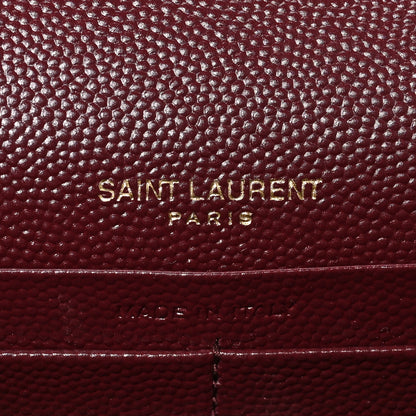 Saint Laurent Grain De Poudre Classic Monogram Kate Tassel Chain Wallet Burgundy 6 of 8