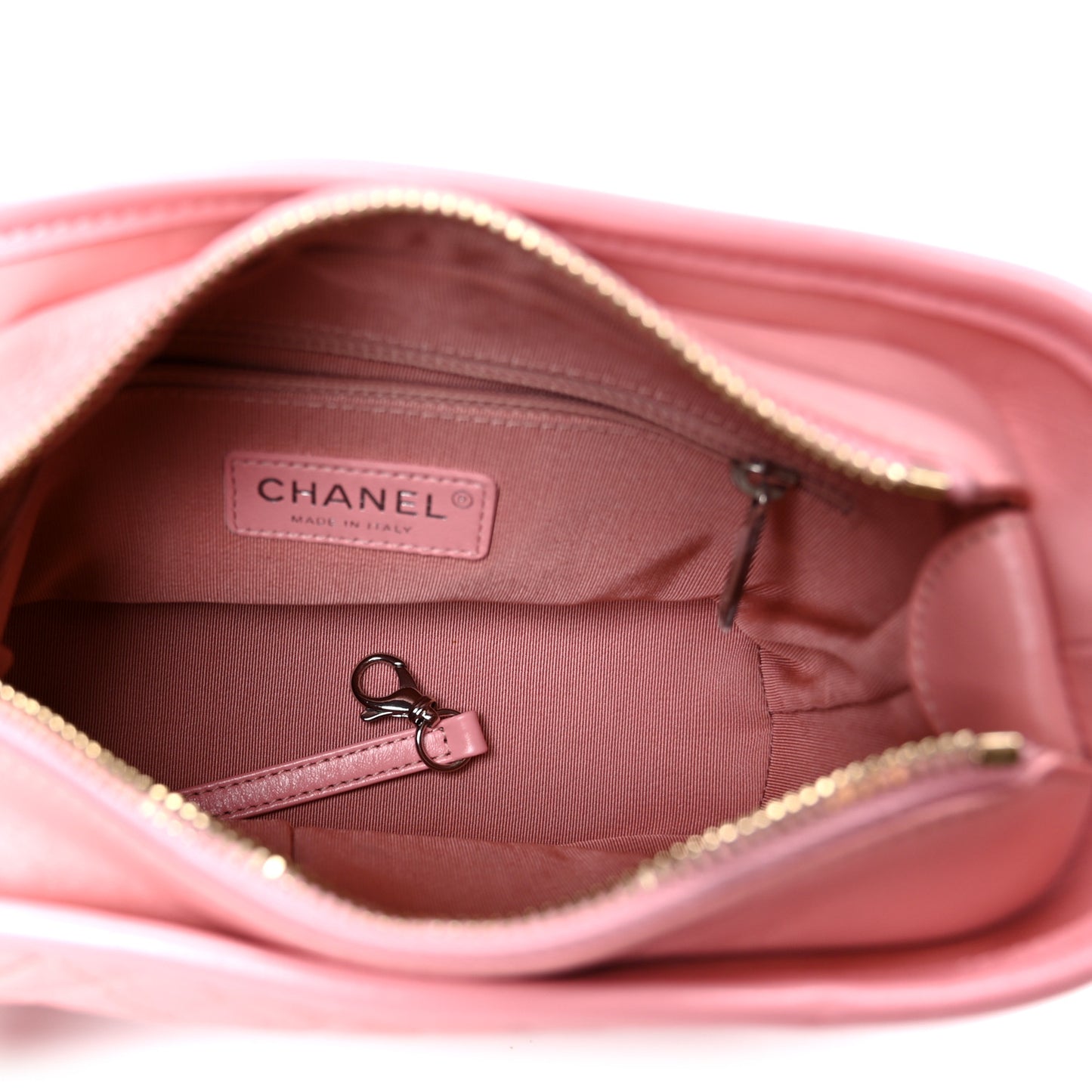Aged Calfskin Quilted Small Gabrielle Hobo Pink