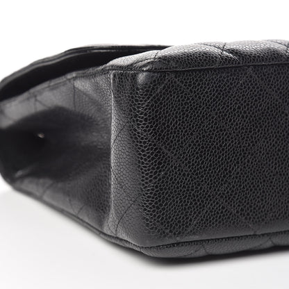 Chanel Caviar Quilted Jumbo Single Flap Black 8 of 11